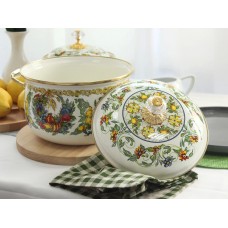 Каструля емальована Elmani VITALY з кришкою, 3,8 л, 20 см (763-021)