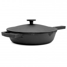 Сковорода чавунна Brizoll 26 см. з литою ручкою та чавунною кришкою (M2660P-1)
