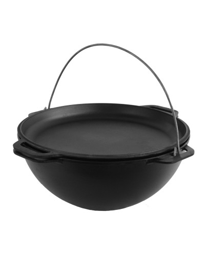Казан чавунний азіатський Brizoll з кришкою-сковородою 15 л. (KA15-2)