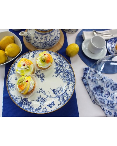 Тортовниця емальована BUTTERFLY Elmani з кришкою на ніжці, 30 см. (763-029)