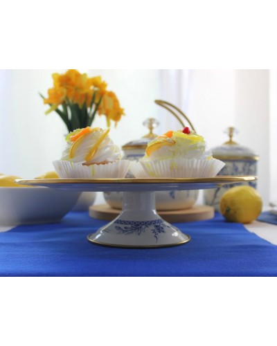 Тортовниця емальована BUTTERFLY Elmani з кришкою на ніжці, 30 см. (763-029)