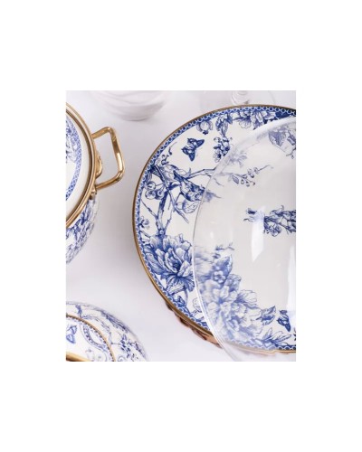 Тортовниця емальована BUTTERFLY Elmani з кришкою на ніжці, 30 см. (763-029)