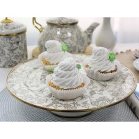 Тортовница эмалированная Elmani BIRD с крышкой на ножке, 30 см. (763-043)