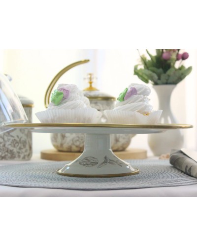 Тортівниця емальована Elmani BIRD з кришкою на ніжці, 30 см. (763-043)