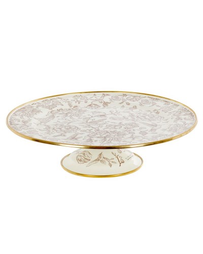 Тортівниця емальована Elmani BIRD з кришкою на ніжці, 30 см. (763-043)