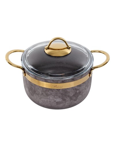 Каструля Brioni Royal Stone Sandstone gold антипригарна 20 см, 3 л. (764-039)