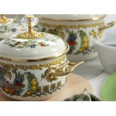 Кастрюля эмалированная Elmani VITALY с крышкой, 1,5л, 14см (763-019)