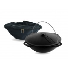 Казан чавунний азіатський Brizoll 15 л з кришкою, чохлом та триножкою (KA15-1TCH)