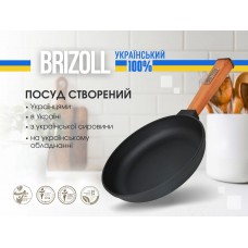 Сковорода чавунна з кришкою Brizoll Optima 240х40 мм (O2440-P-C)