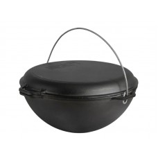 Казан чавунний азіатський Brizoll 10 л з кришкою-сковородою гриль, чохлом та підставкою (KA10-3SCH)