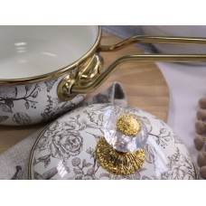 Ківш емальований Elmani BIRD з кришкою, 0,9 л, 14 см х 31 см (763-044)