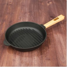Чугунная сковорода гриль Brizoll Optima 260 х 40 мм (O2640G-P)