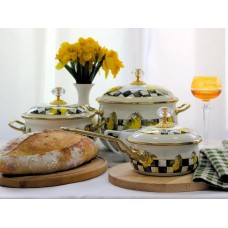 Ківш емальований Elmani SICILY з кришкою, 0,9 л, 14 см х 31 см (763-037)