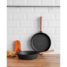 Чугунная сковорода гриль Brizoll Optima 240 х 40 мм (O2440G-P)