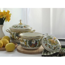 Кастрюля эмалированная Elmani VITALY с крышкой, 2,1 л, 16 см (763-020)