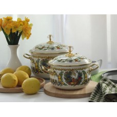 Кастрюля эмалированная Elmani VITALY с крышкой, 2,1 л, 16 см (763-020)