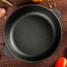 Жаровня чугунна Brizoll з чугунною кришкою 300 х 60 мм (M3060U-1)