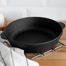 Жаровня чугунна Brizoll з чугунною кришкою 300 х 60 мм (M3060U-1)