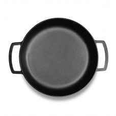 Жаровня чугунна з чугуною крышкою-сковородю Brizoll 360 х 80 мм (M3680U-2)