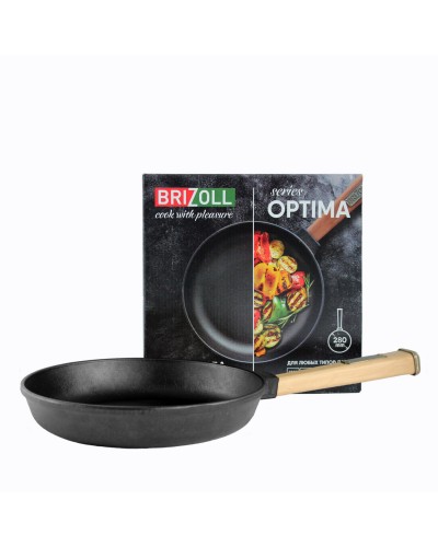 Чугунная сковорода с крышкой Brizoll Optimа 280 х 40 мм. (O2840-P-C)