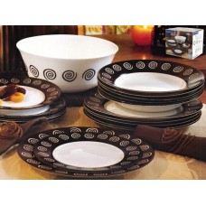Сервіз Luminarc Sirocco Brown 46 предметів білий (N4866)
