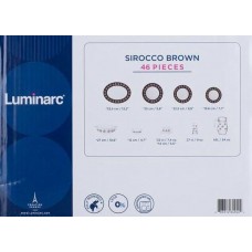Сервіз Luminarc Sirocco Brown 46 предметів білий (N4866)