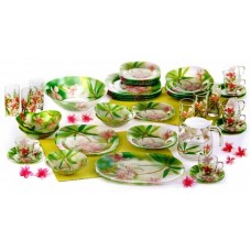 Сервіз столовий Luminarc Carina Freesia 45 предметів зелений (N6734)