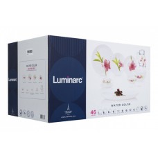 Сервіз Luminarc Water Color 46 предметів білий (N8586)