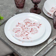 Сервіз столовий Luminarc Diwali Frescura Pink 46 предметів білий (Q7907)