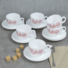 Сервіз столовий Luminarc Diwali Frescura Pink 46 предметів білий (Q7907)