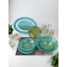 Сервіз столовий Luminarc AMB Alondra Turquoise 46 предметів бірюзовий (Q7927)