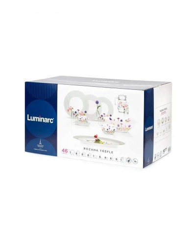 Столовий сервіз Luminarc ROZANA Trefle 46 предметів білий (N2171)