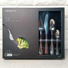 Набір столових приборів Ardesto Black Mars York 24 предметів (AR0724YS)